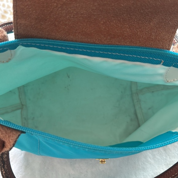 Longchamp Mini Turquoise Blue Tote Bag Le Pilage original - Picture 7 of 7